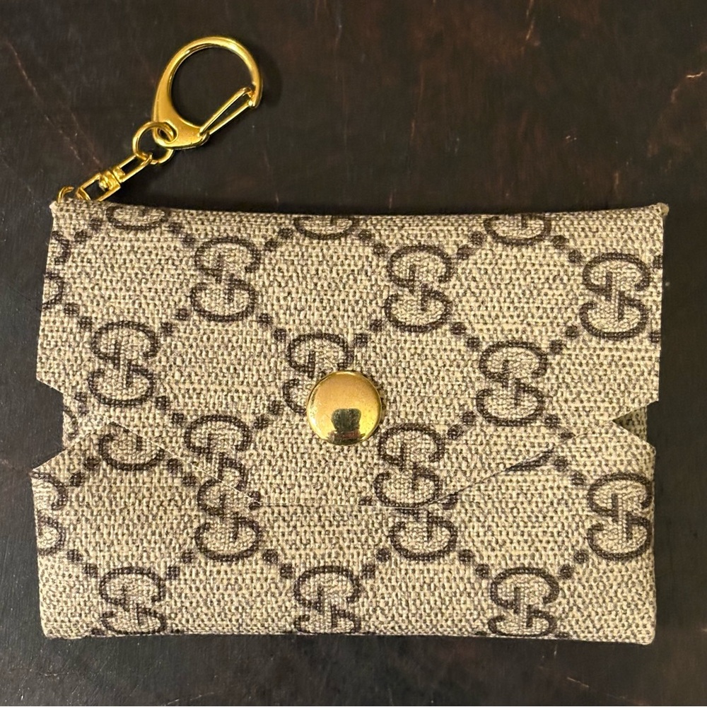 Labubu Keychain & Card Holder Made From Upcycled Gucci Bags With COA - Picture 6 of 13